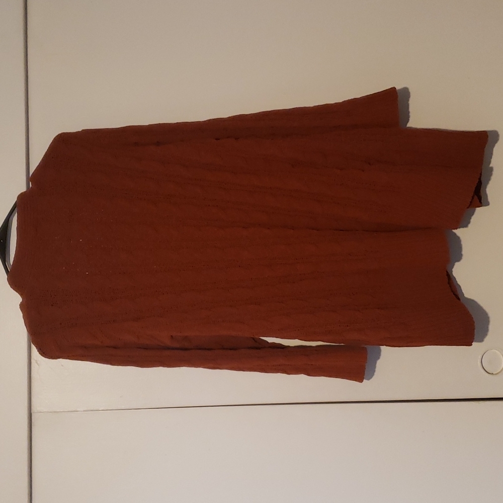 Denim & Company Cardigan Sweater Size Small Burnt Orange - Picture 2 of 3